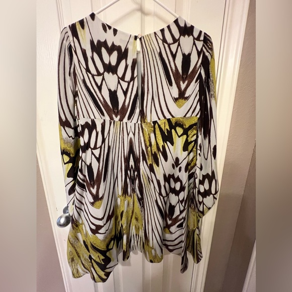 Leifsdottir OP silk Sarita butterfly print mini dress from Anthropologie - Picture 4 of 13